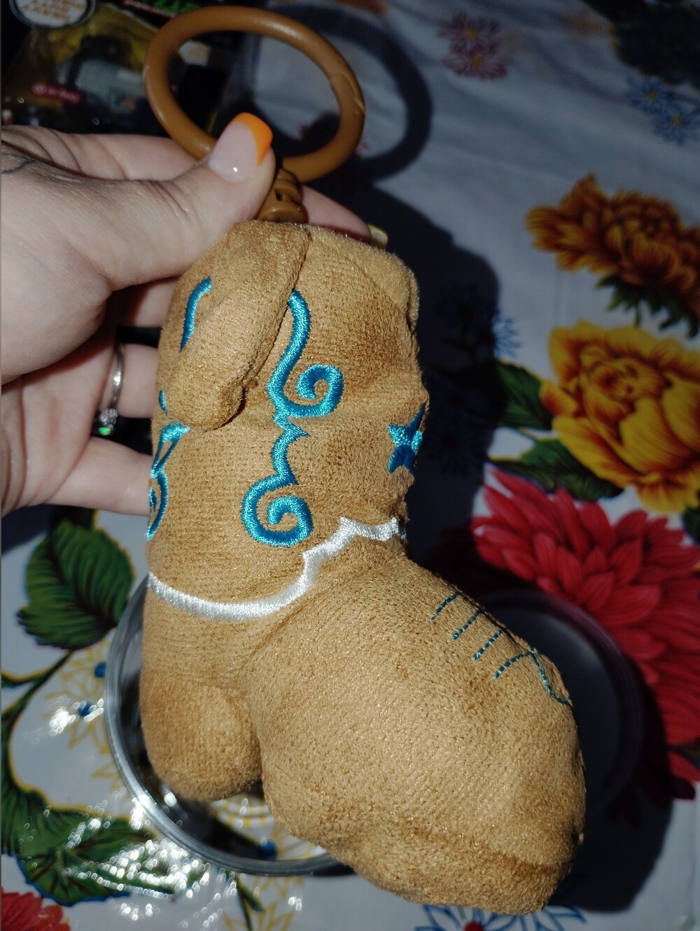 Western Cowboy Boot Plush Toy Keychain Scentsy Scented Buddy Clip Keychain Nib